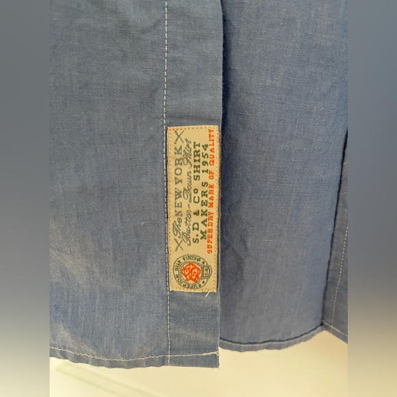 Superdry Button Up Short Sleeve, L, Blue - Picture 6 of 6